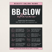 Premium Pink BB Glow Facial After Care Card (Vorne & Hinten)