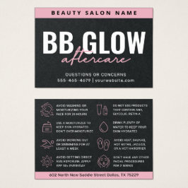 Premium Pink BB Glow Facial After Care Card