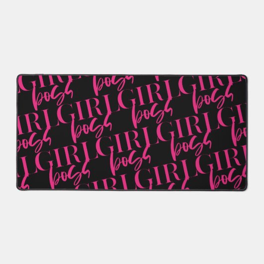 Premium Pink Girl Boss Modern Ultra | Schreibtischunterlage (Vorderseite)