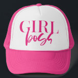 Premium Pink Girl Boss Modern Ultra | Truckerkappe<br><div class="desc">GIRL BOSS - modern,  unterhaltsam,  trendig und leistungsstark ***Für zusätzliche zazzle Business-Schreibwaren,  Werbung oder Merchandising-Artikel,  um diesen Artikel,  bitte kontaktieren Sie uns über den Designer-Kontakt auf unserer zazzle Homepage.</div>