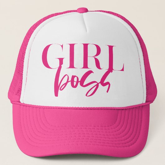 Premium Pink Girl Boss Modern Ultra | Truckerkappe (Vorderseite)