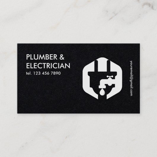 Premium Plumber & Electrical Visitenkarte (Vorderseite)