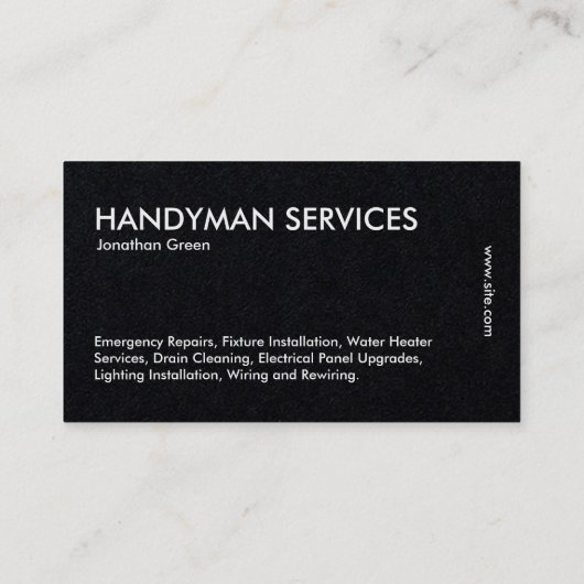 Premium Plumber & Electrical Visitenkarte (Rückseite)