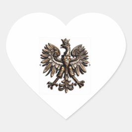 Premium-Polnischer-Adler-Aufkleber Herz-Aufkleber