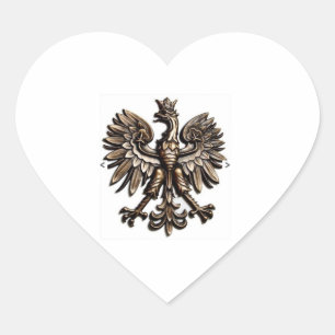 Premium-Polnischer-Adler-Aufkleber Herz-Aufkleber