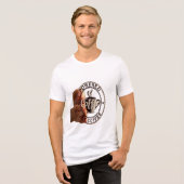 Premium "Powered By Coffee" Soft Tri-Blend Shirt (Vorderseite voll)