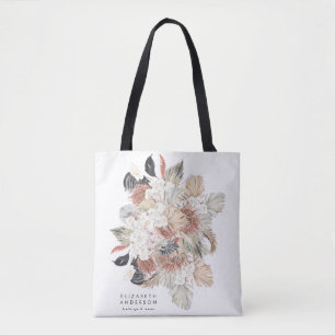 Premium Pure White Pampas Grass Floral Ultra Tasch Tasche