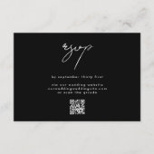 Premium QR CODE Elegant Stylish Wedding Website RSVP Karte (Vorderseite)