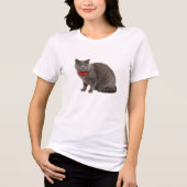 Premium Qualität Katze, Damen  Tri-Blend Shirt (Vorderseite)