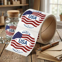 Premium-Qualität USA Made Classic Round Sticker Ro