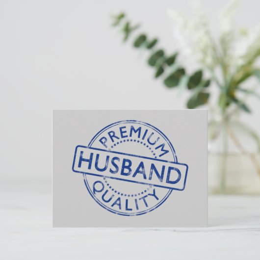 Premium Quality Husband Postkarte (Stehend Vorderseite)