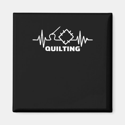 Premium-Quiltierstoff | Funny Quilly Lovers Magnet (Vorne)