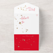 Premium Red Multi Foto Startnight Weihnachten All In One Einladung (Außenbereich)