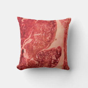 Premium rohes rotes Fleisch   Mramoriertes Steak M Kissen