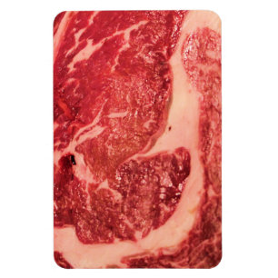 Premium rohes rotes Fleisch Mramoriertes Steak M Magnet