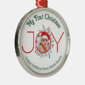 Premium Round Ornament - Mein erstes Weihnachtsfes Aus Metall (Rechts)