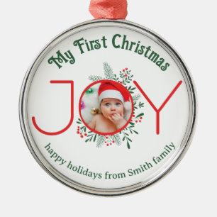 Premium Round Ornament - Mein erstes Weihnachtsfes Aus Metall