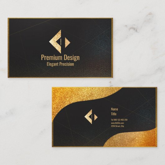 Premium Royal Gold Beruflich Business Card Visitenkarte (Vorne/Hinten)