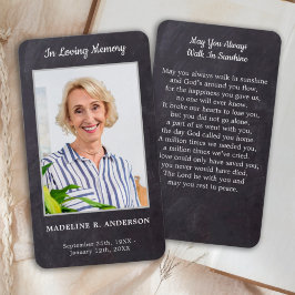 Premium Rustic Foto Beileid Gedenkkarte