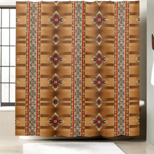 Premium Rustic Industrial Duschvorhang Art 2