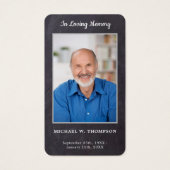 Premium Rustic Memorial Foto Beerdigungskarte (Vorderseite)