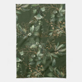 Premium Sage Modern Eukalyptus Green Geschirrtuch (Vertikal)