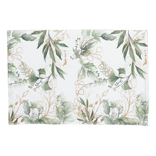 Premium Sage Modern Eukalyptus Green Kissenbezug (Vorderseite-Links)