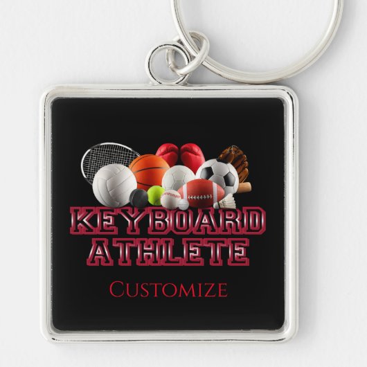 Premium-Schlüsselkette für Athlete Spaß Schlüsselanhänger (Vorne)