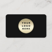 Premium-Schwarz-Gold-Branding-QR-Code Visitenkarte (Rückseite)