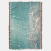 Premium Seafoam Green Seashell Art Print Decke (Vorderseite Vertikal)