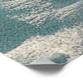 Premium Seafoam Green Seashell Art Print Poster (Ecke)