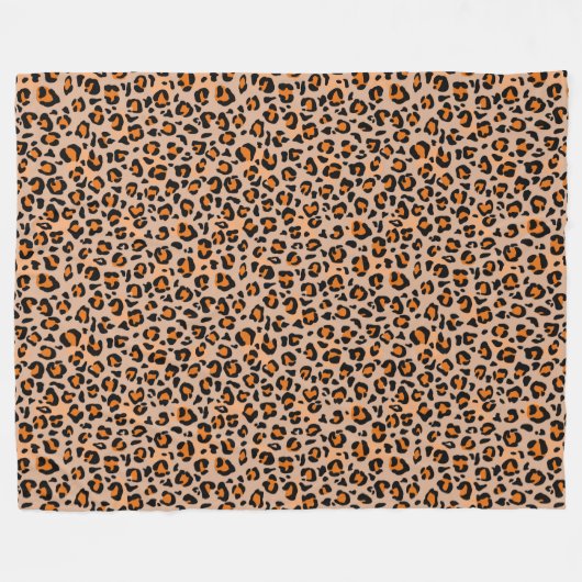 Premium Seamless Wild Safari Cat Animal Print Fleecedecke (Vorderseite (Horizontal))
