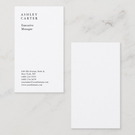 Premium Seide beruflich schlicht minimalistisch mo Visitenkarte (Vorne/Hinten)