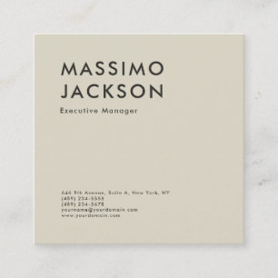 Premium-Seide elegante einfache minimalistische Pa Quadratische Visitenkarte