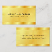 Premium Seide Finish Moderne Elegante Gold Look Visitenkarte (Vorne/Hinten)