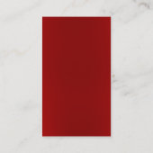 Premium Seide Minimalistisch Beruflich Rot Weiß Visitenkarte (Rückseite)