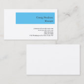 Premium Seide Minimalistisch Modernstes Blau Weiß Visitenkarte (Vorne/Hinten)