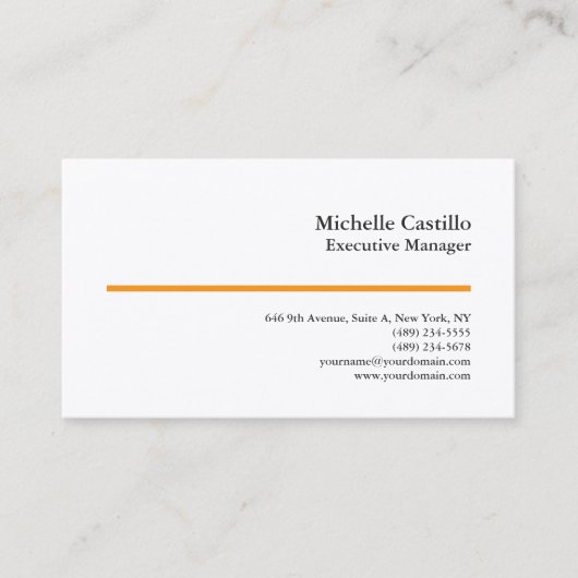 Premium-Seide Professionell Minimalistisch Modern Visitenkarte (Vorderseite)