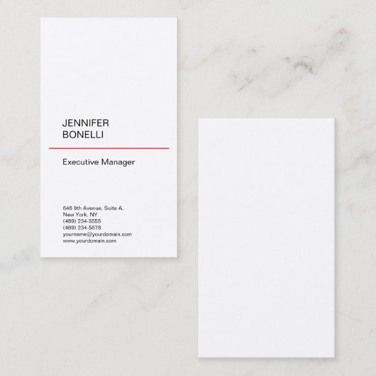 Premium Seide schlicht minimalistisch modern und t Visitenkarte (Vorne/Hinten)