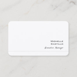 Premium Seide Schlicht Weiblich Minimalistisch Wei Visitenkarte