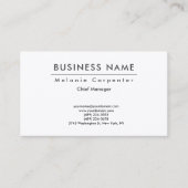 Premium Seide Weiß Minimalistisch Moderne Schlicht Visitenkarte (Vorderseite)