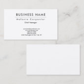 Premium Seide Weiß Minimalistisch Moderne Schlicht Visitenkarte (Vorne/Hinten)