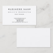 Premium Seide Weiß Minimalistisch Moderne Schlicht Visitenkarte (Vorne/Hinten)