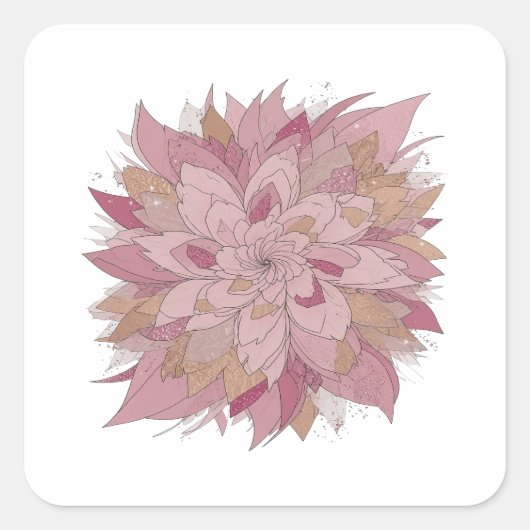 Premium Silber FLORAL Aufkleber Design (Vorderseite)