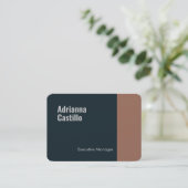 Premium Silber Minimalistisch Moderner Schlichter  Visitenkarte (Stehend Vorderseite)