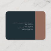 Premium Silber Minimalistisch Moderner Schlichter  Visitenkarte (Rückseite)