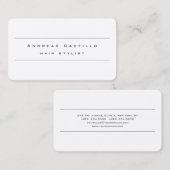 Premium Silber Minimalistische Berufliche Haarstüh Visitenkarte (Vorne/Hinten)