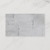 Premium Silk Beruflich Minimalistische Grau-Wand Visitenkarte (Rückseite)