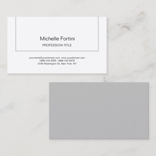 Premium Silk Elegant Schlicht Einfach Minimalistis Visitenkarte (Vorne/Hinten)