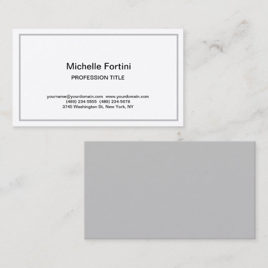 Premium Silk Elegant Schlicht Einfach Minimalistis Visitenkarte (Vorne/Hinten)